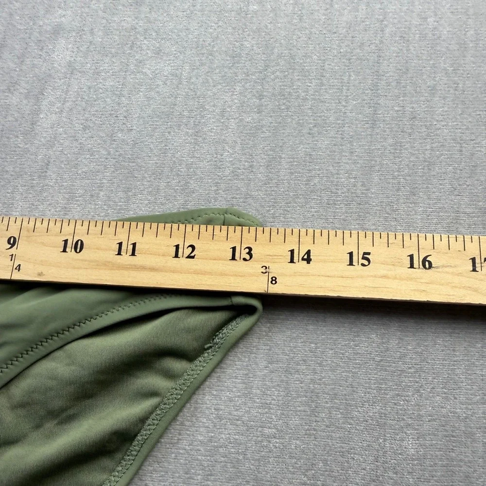 Aerie Olive Green Ribbed Bikini Bottom Swimwear Size Small S P Low Rise - Picture 2 of 4